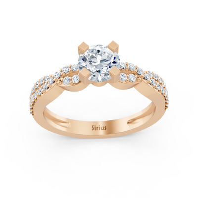Twist Eternity & Solitär Diamantring Roségold