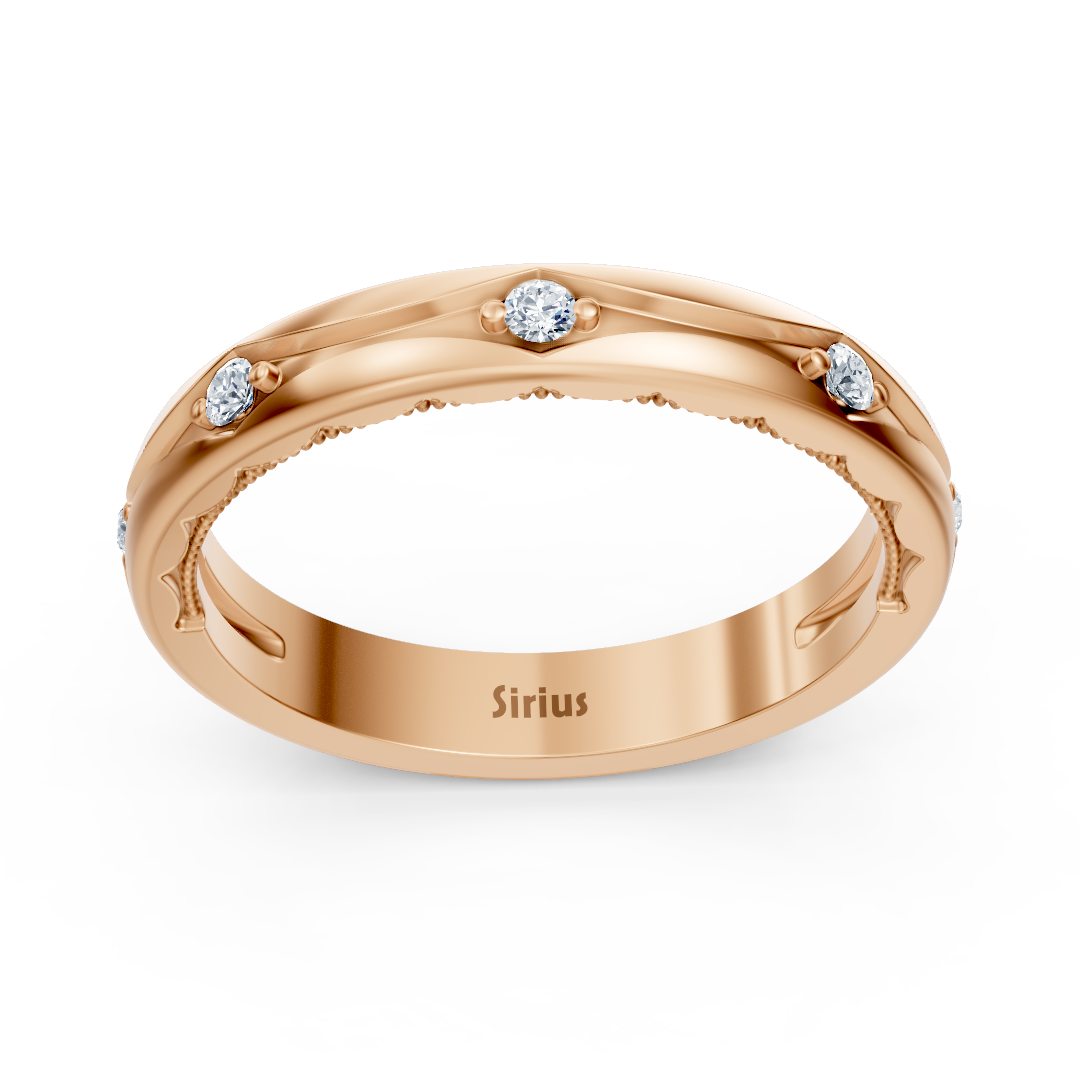 0.09 Karat Diamant Vorsteckring in Roségold