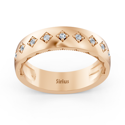Eleganter Diamantring aus Rosegold | 14K | 0,11 ct