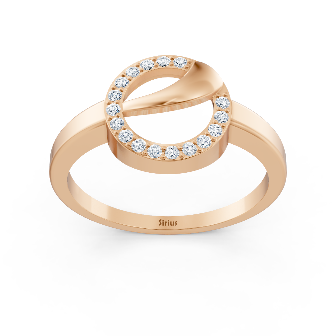 Anmutiger Roségold Diamantring mit Krappenfassung