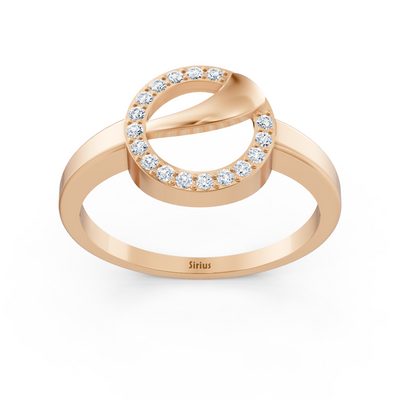 Anmutiger Roségold Diamantring mit Krappenfassung