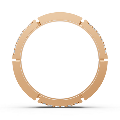 Exclusive diamond ring 14K rose gold - 0.54 carat round diamonds