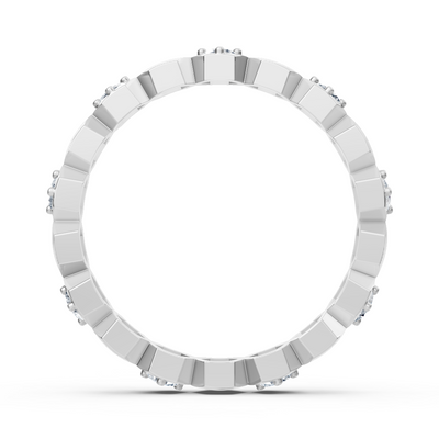 Birgie Diamantring Weissgold 14K – Hexagon-Design
