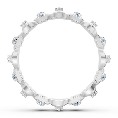 Faszinierender Formenmix Diamantring - 14K Weissgold, ca. 0.40 Karat