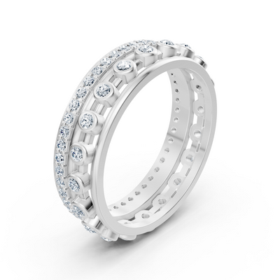 14 Karat Weißgold Pırlanta Pavé Ring "Glamour"