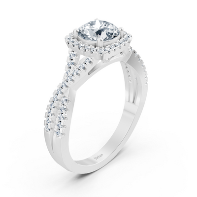 Birgie Passion Halo Diamant Verlobungsring Weißgold