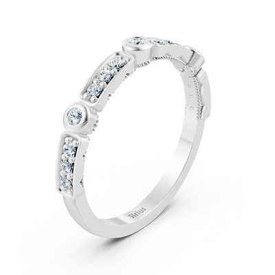 Memoire Diamantring Weißgold