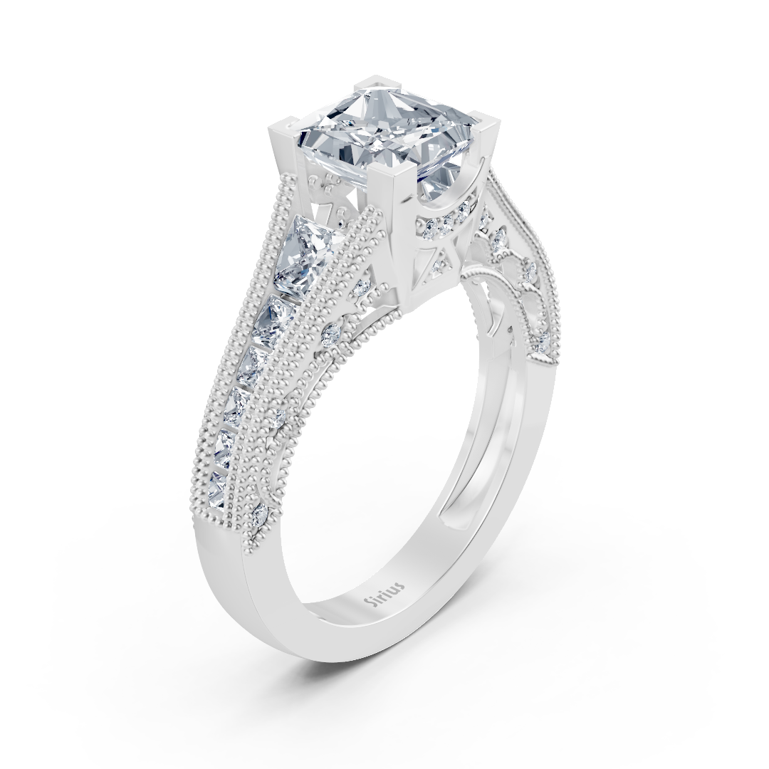 Vintage Inspiriert Diamantring Weißgold