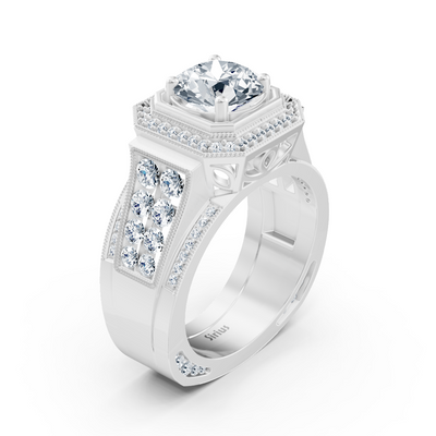 Birgie Sirius Weissgold Passion Halo Diamantring mit Rundschliff