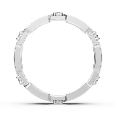 Exclusive diamond ring in 14K white gold with diamonds