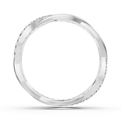 White gold diamond ring with cross design