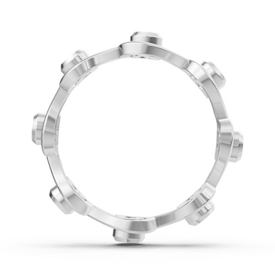 Birgie diamond ring 14K white gold – round cut with bezel setting
