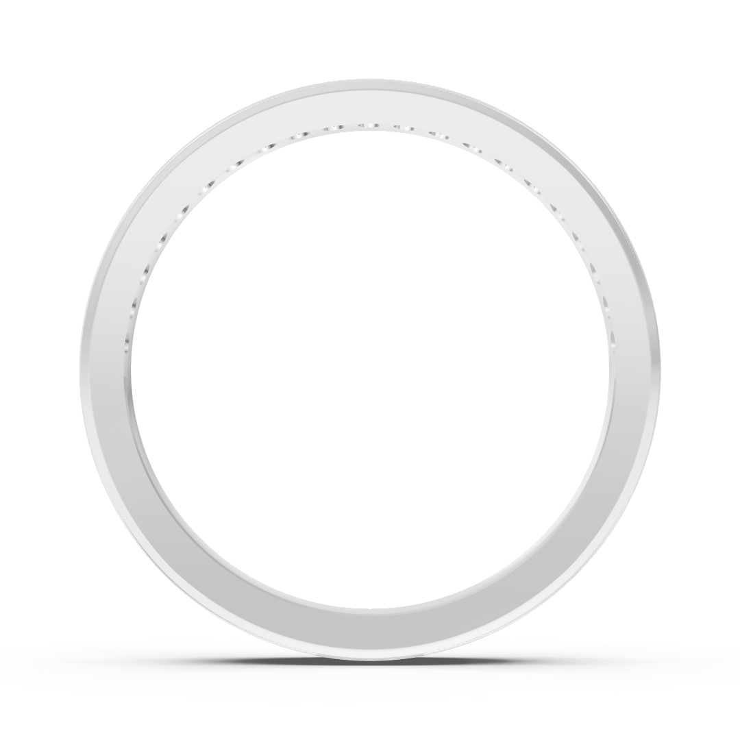 Eleganter Halbmemory-Ring mit Diamanten in Weissgold 14K