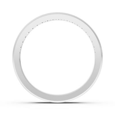 Eleganter Halbmemory-Ring mit Diamanten in Weissgold 14K