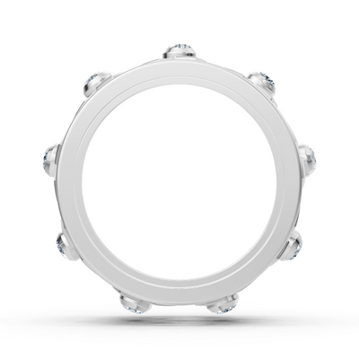 Weißgold-Diamantring mit Schneeflockenmotiv – 8 Diamanten