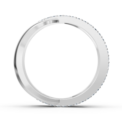 Birgie Diamantring aus 14K Weißgold – 0,90 ct, Pavé-Fassung
