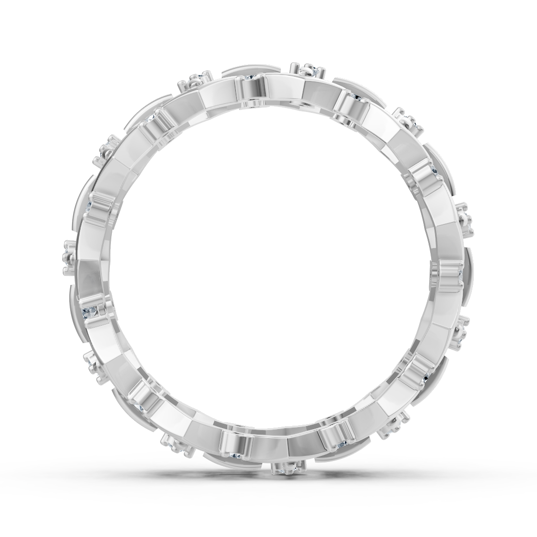 Birgie Weißgold Diamantring – Filigranes Design mit Runddiamanten