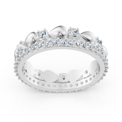 Birgie Diamant-Ewigkeitsring 14K Weißgold – Rundschliff, 2 mm & 1,5 mm