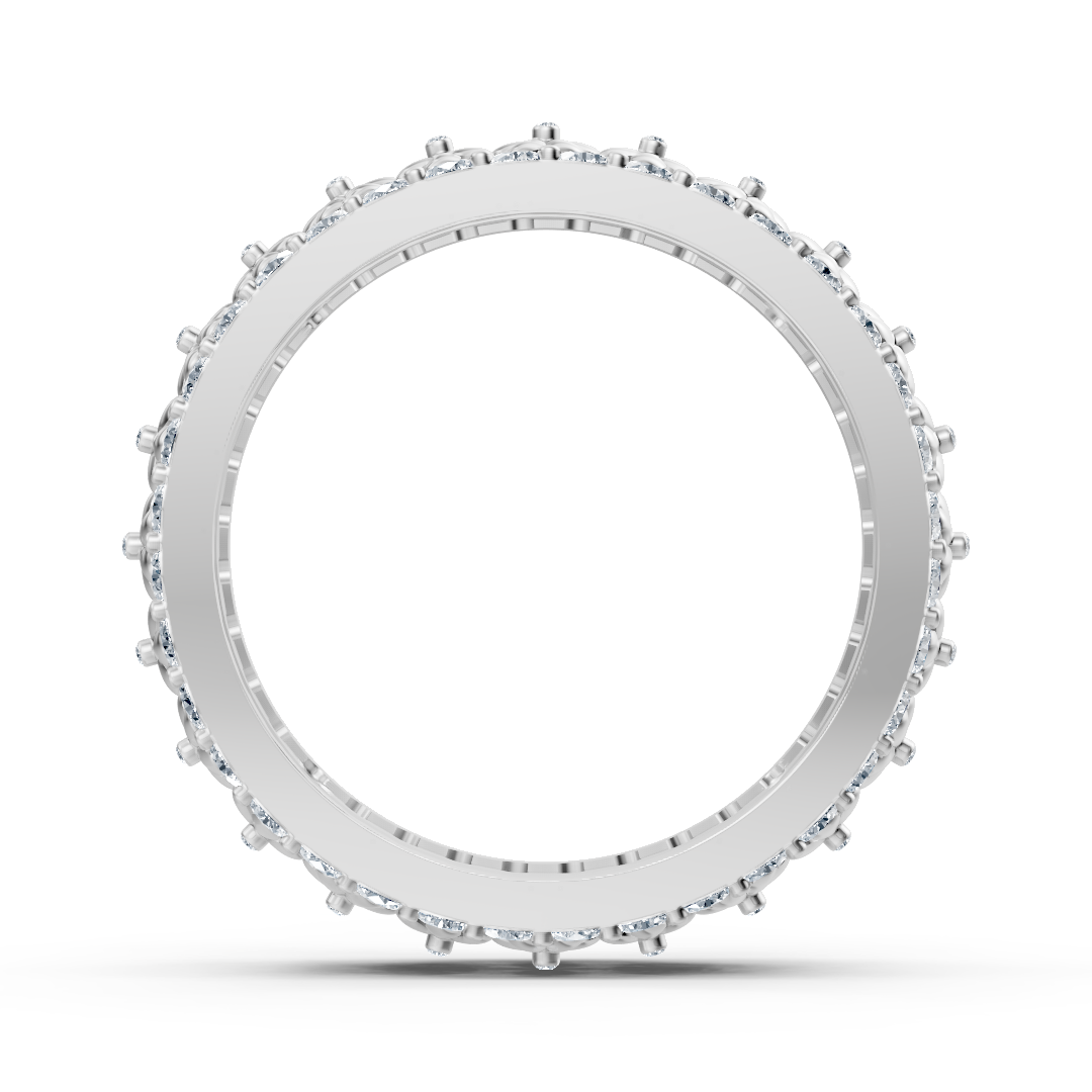 Exquisiter Blumen-Diamantring aus 14K Weißgold