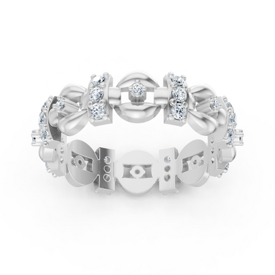 Faszinierender Formenmix Diamantring - 14K Weissgold, ca. 0.40 Karat
