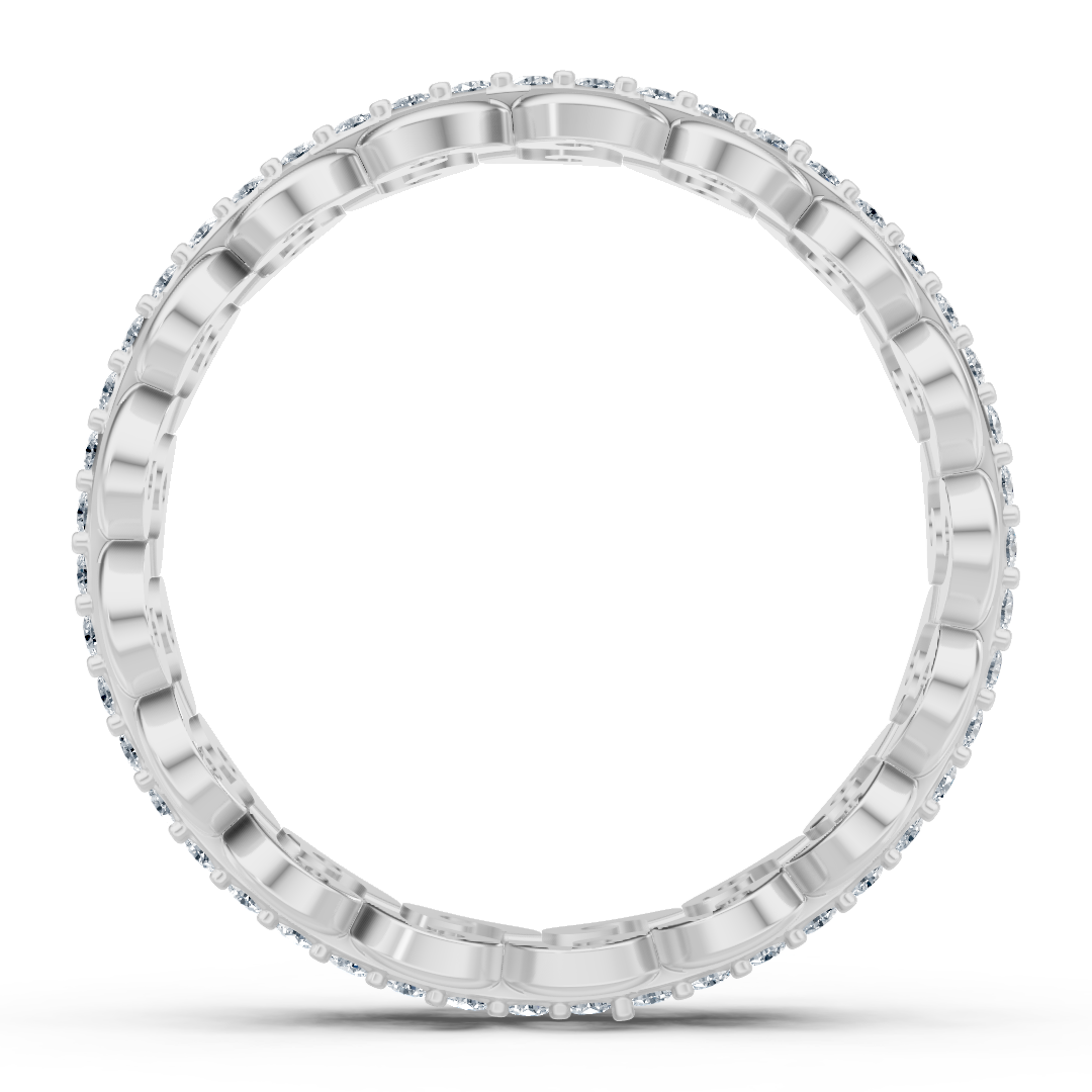 Anmutiger Schneckenmuster Diamantring - 14K Weissgold, ca. 0.28 Karat