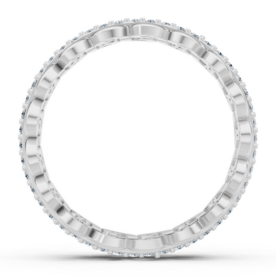 Anmutiger Schneckenmuster Diamantring - 14K Weissgold, ca. 0.28 Karat