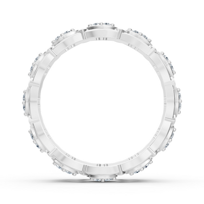 Birgie 14K Weissgold Diamant Eternity Ring -  Zeitlose Marquise Eleganz