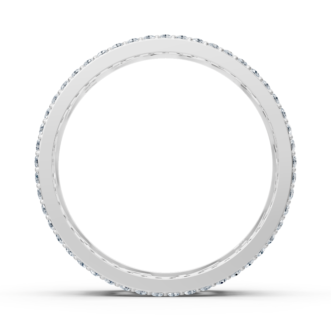 Moderner Weißgold-Ring mit Runddiamanten im Prong-Design