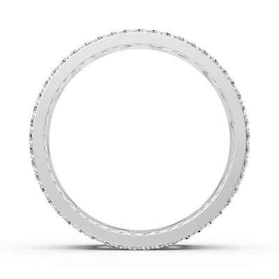 Moderner Weißgold-Ring mit Runddiamanten im Prong-Design