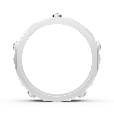 Moderner Weißgold-Ring mit Runddiamanten im Bezel-Design