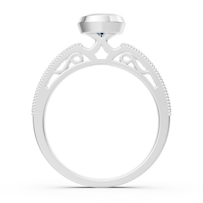 Klassischer Solitär Diamant Verlobungsring aus 14 Karat Weißgold