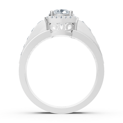 Brilliant Aura 14k white gold diamond ring