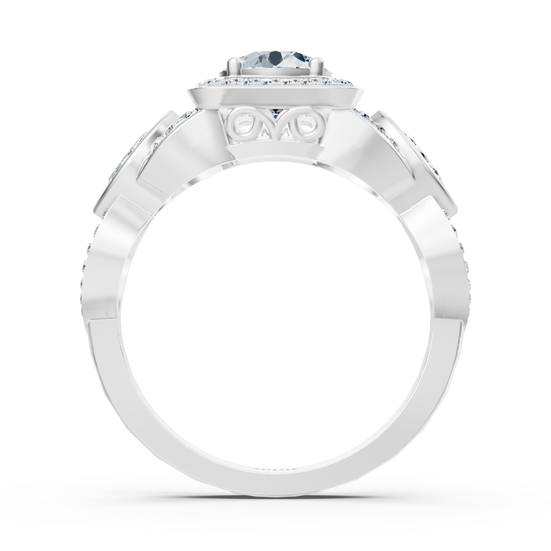 Graceful Marquise 14 Karat Weissgold Diamantring