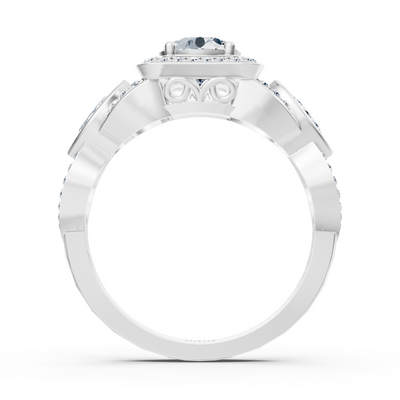 Graceful Marquise 14 Karat Weissgold Diamantring