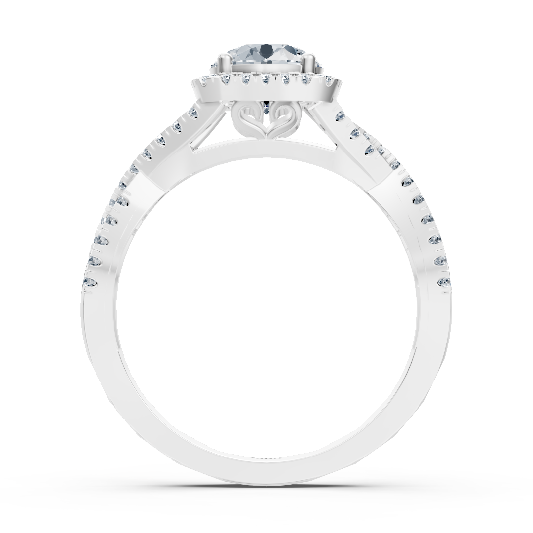 Birgie Passion Halo Diamant Verlobungsring Weißgold