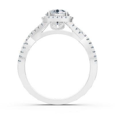 Birgie Passion Halo Diamant Verlobungsring Weißgold