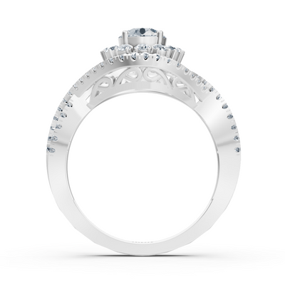 white gold diamond halo engagement ring