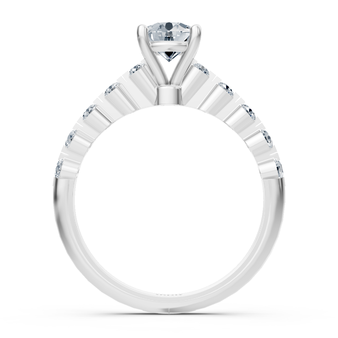 Classic white gold solitaire diamond ring