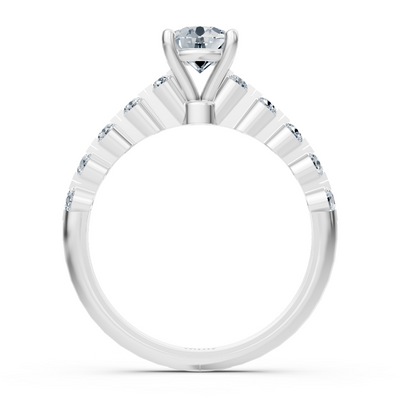 Classic white gold solitaire diamond ring