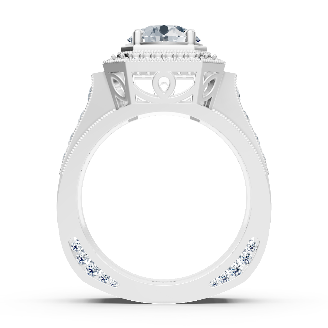 Birgie Sirius Weissgold Passion Halo Diamantring mit Rundschliff