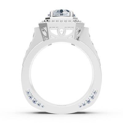 Birgie Sirius Weissgold Passion Halo Diamantring mit Rundschliff