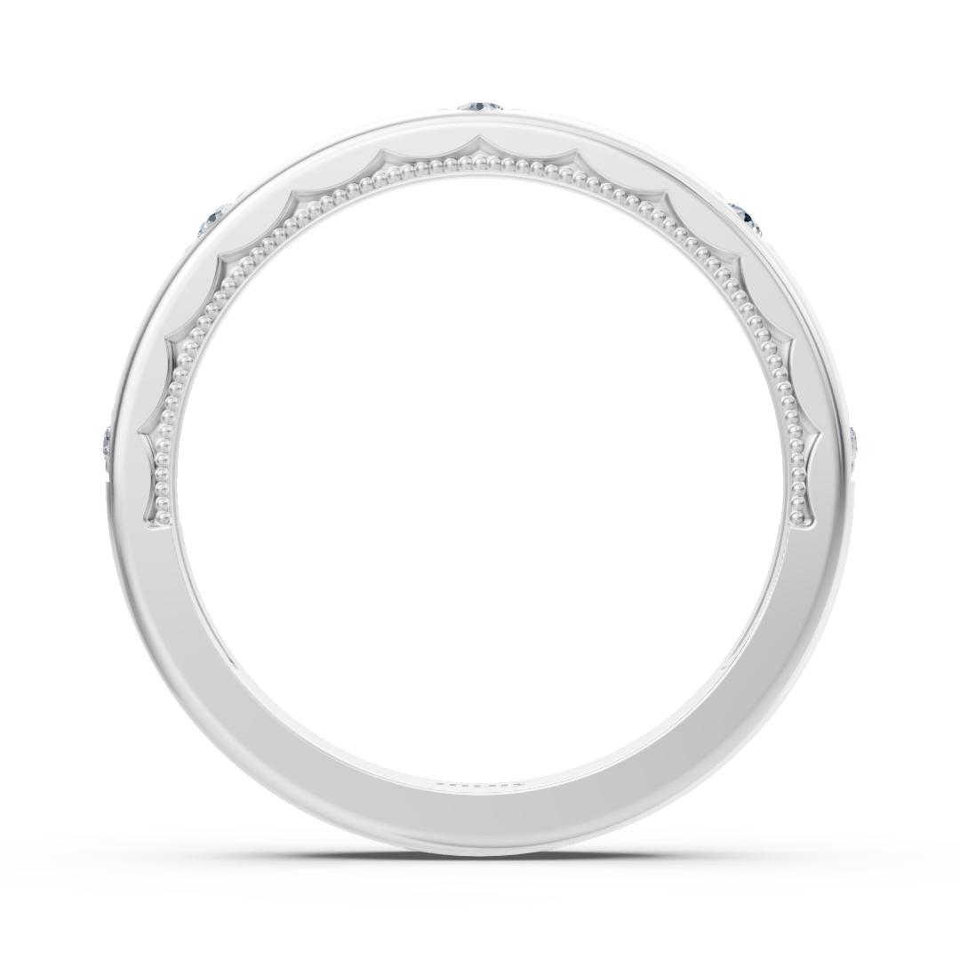 0.09 carat diamond stacking ring in white gold