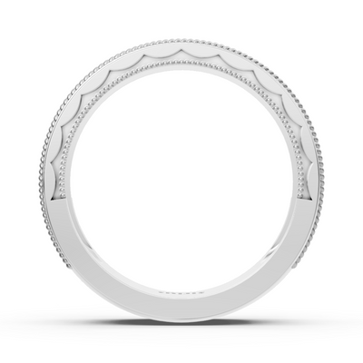 0.05 Karat Diamant Herren Ehering in Weißgold