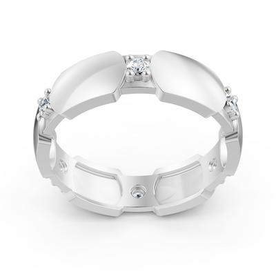 Exclusive diamond ring in 14K white gold with diamonds