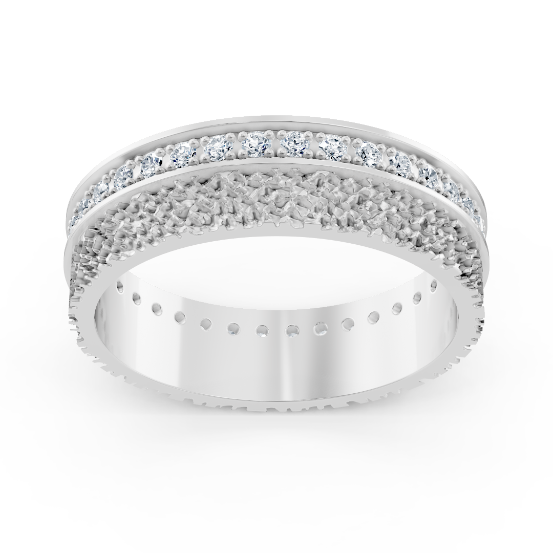 Exquisite diamond ring in 14K white gold
