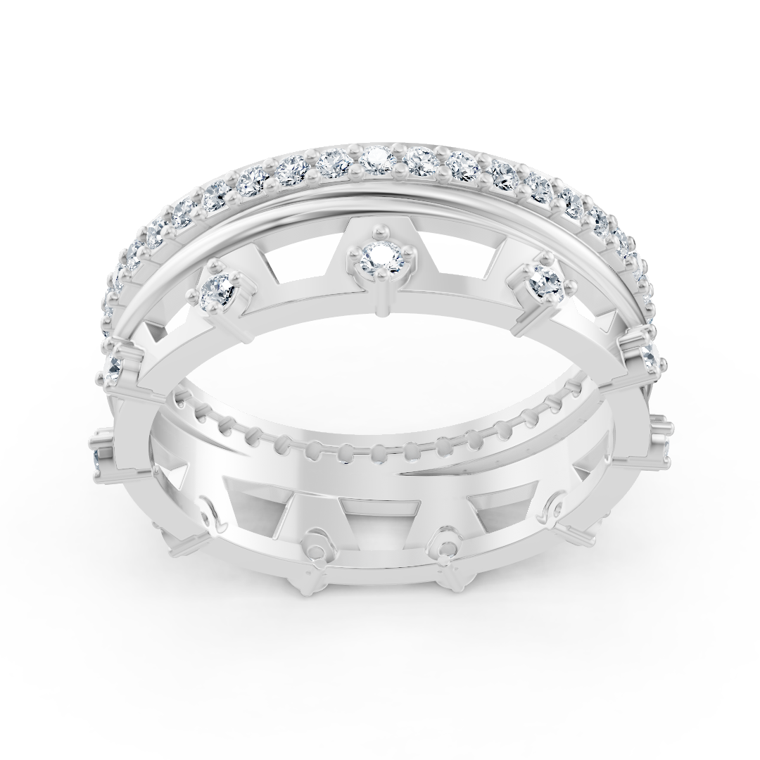 Exquisiter Eternity Ring mit Diamanten in Weißgold