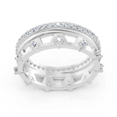 Exquisiter Eternity Ring mit Diamanten in Weißgold