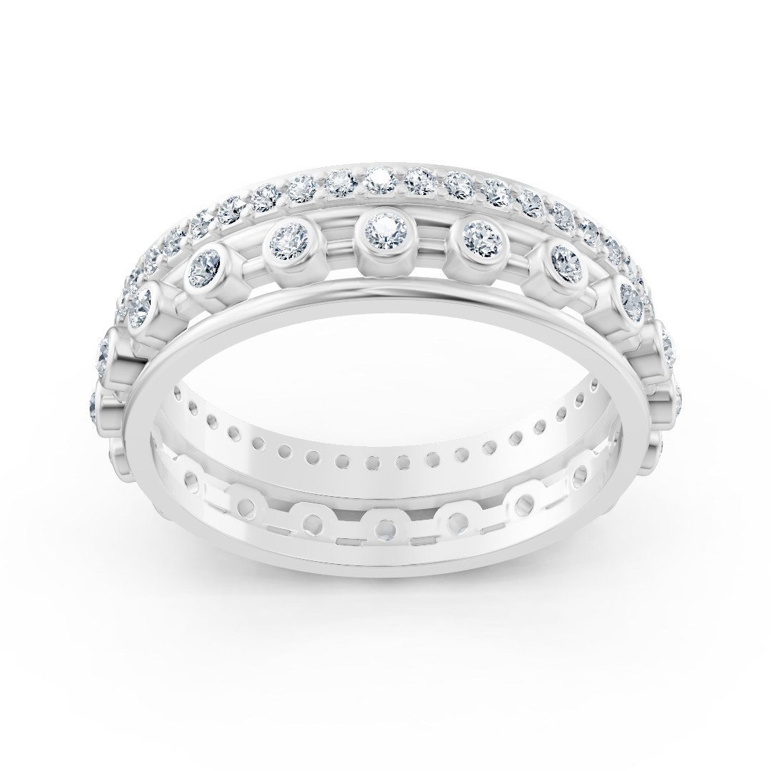 14 Karat Weißgold Pırlanta Pavé Ring "Glamour"