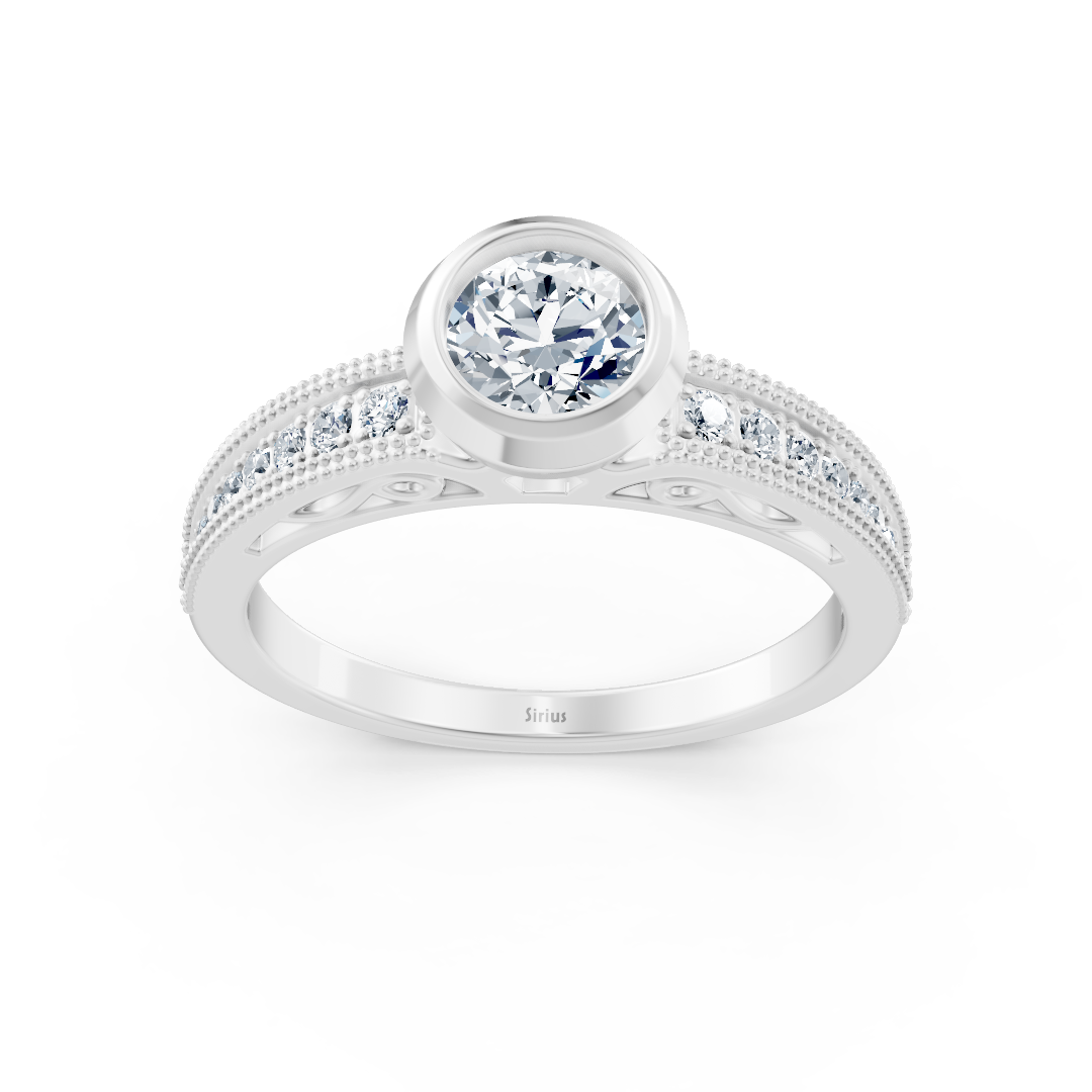 Klassischer Solitär Diamant Verlobungsring aus 14 Karat Weißgold