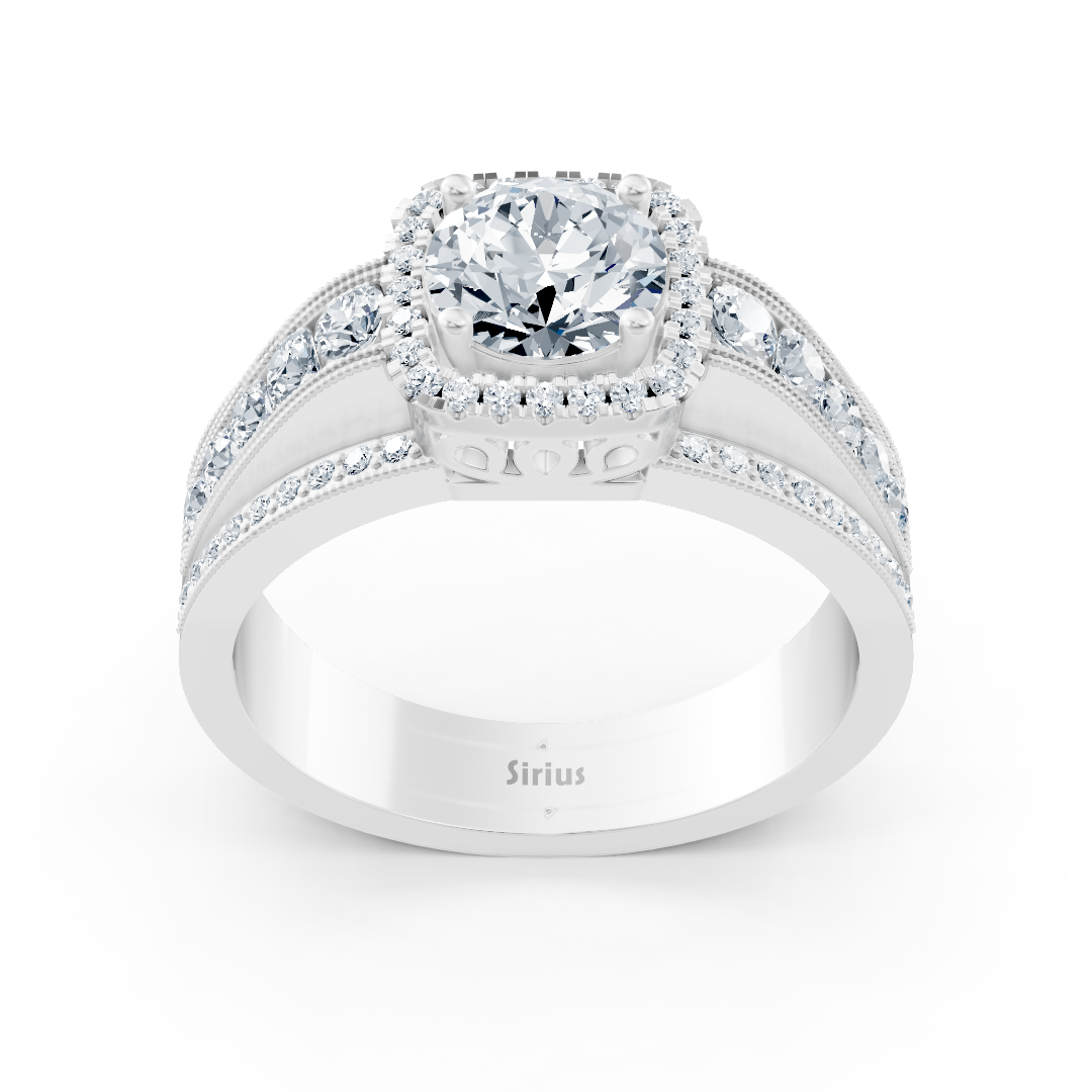 Brilliant Aura 14k white gold diamond ring